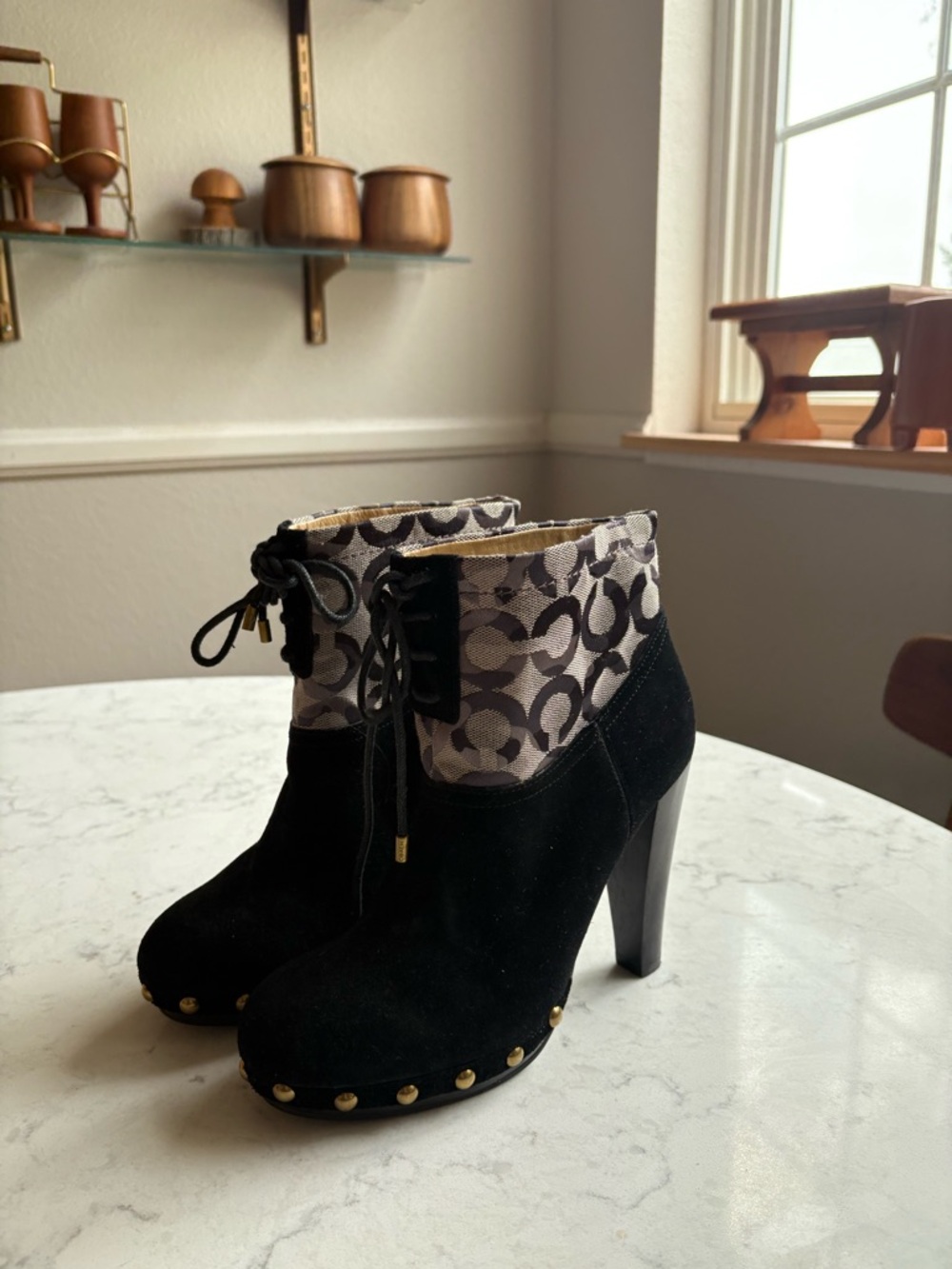 Coach Ediva Signature C Ankle Boots 5